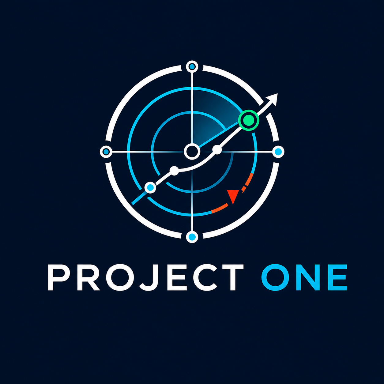 Vorläufiges Project-One-Logo: Marktüberwachung, Chancensignal und Risikowarnung